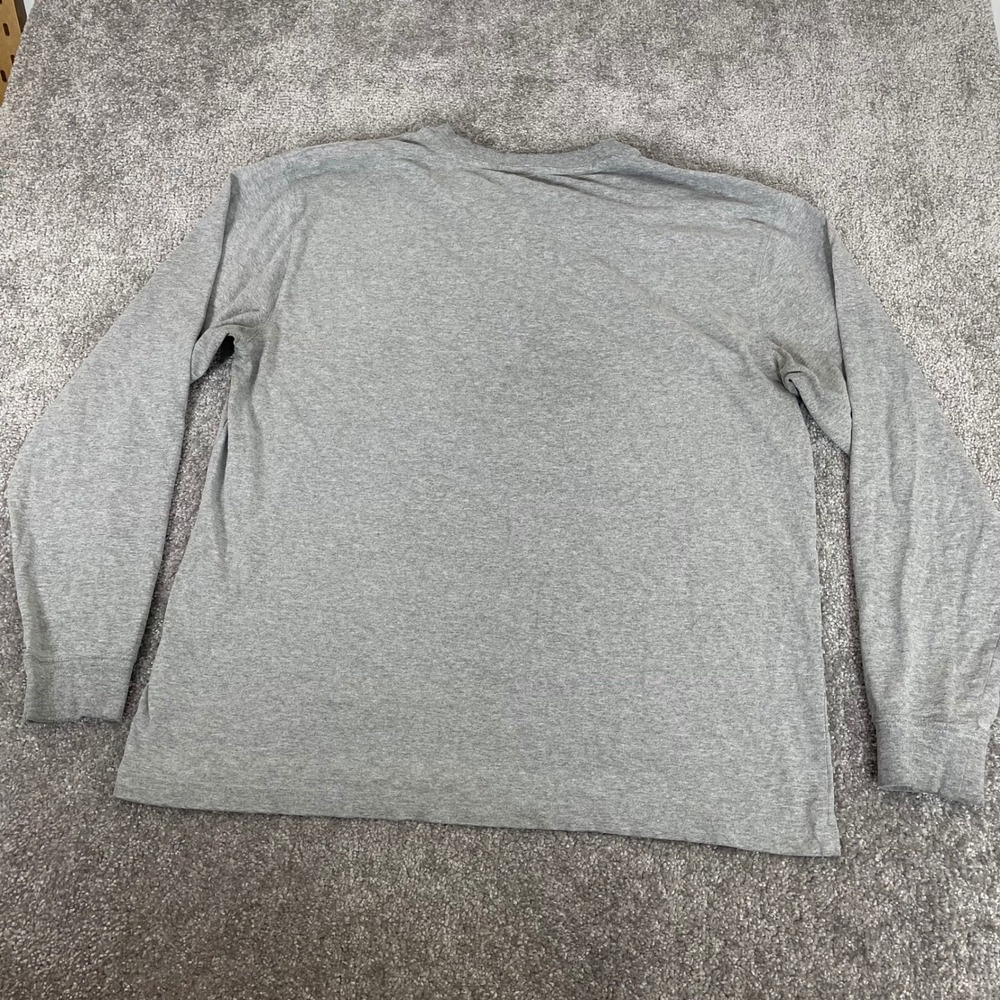 Carhartt Henley Shirt Mens Large Loose Fit Long Sleeve Work Shirt Gray - Picture 7 of 13